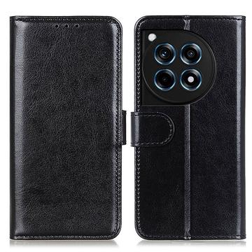 Étui Portefeuille OnePlus 12R/Ace 3 avec Fermeture Magnétique - Noir