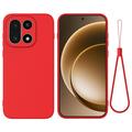Coque OnePlus 15 en silicone liquide avec dragonne - Rouge