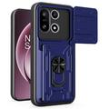 Coque Hybride OnePlus 15 à Anneau Rotatif avec Protection pour Appareil Photo - Bleue