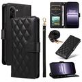 Étui OnePlus Ace 5 Racing/Nord CE5 portefeuille matelassé luxueux - Noir