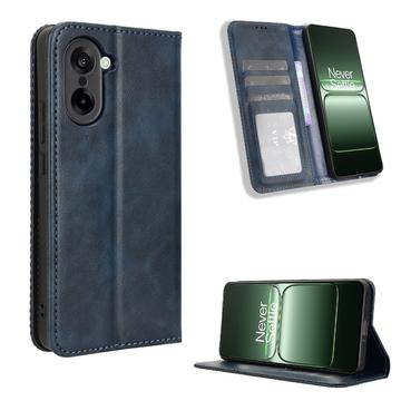 Étui Portefeuille OnePlus Ace 5 Racing/Nord CE5 avec Fermeture Magnétique - Rétro - Bleu