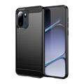 Coque OnePlus Ace 6/6T/15R en TPU Brossé - Fibre de Carbone - Noire