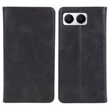 Etui portefeuille OnePlus Nord 4 avec fermeture magnétique - Texture Veau - Noir