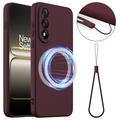 Coque OnePlus Nord 5 en Silicone Liquide - Compatible MagSafe - Vin Rouge