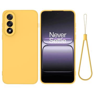 Coque OnePlus Nord 5 en silicone liquide avec dragonne - Jaune