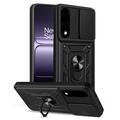 Coque Hybride OnePlus Nord 5 à Anneau Rotatif avec Protection pour Appareil Photo - Noire