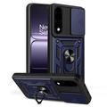 Coque Hybride OnePlus Nord 5 à Anneau Rotatif avec Protection pour Appareil Photo - Bleue