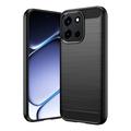 Coque OnePlus Nord 6/Turbo 6/6V en TPU Brossé - Fibre de Carbone - Noire