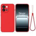 Coque OnePlus Nord 6/Turbo 6 en silicone liquide avec dragonne - Rouge
