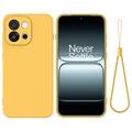 Coque OnePlus Nord 6/Turbo 6 en silicone liquide avec dragonne - Jaune