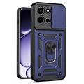 Coque Hybride OnePlus Nord 6 à Anneau Rotatif avec Protection pour Appareil Photo - Bleue