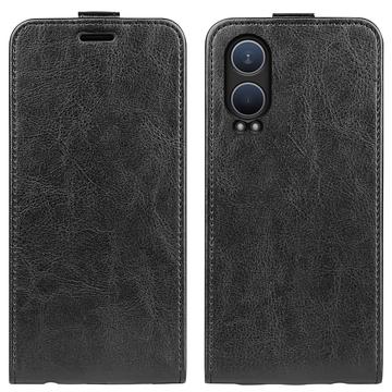 Étui à Rabat Vertical OnePlus Nord CE4 Lite/Oppo K12x avec Porte-Cartes - Noir