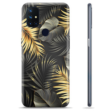 Coque OnePlus Nord N10 5G en TPU - Feuilles Dorées