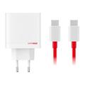 OnePlus SuperVOOC 80W Dual Ports GaN Adaptateur d'alimentation 5461100597 - Blanc