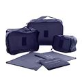 Set d'organisation avec 6 pièces pour le voyage - Bleu foncé