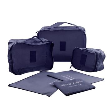 Set d\'organisation avec 6 pièces pour le voyage - Bleu foncé