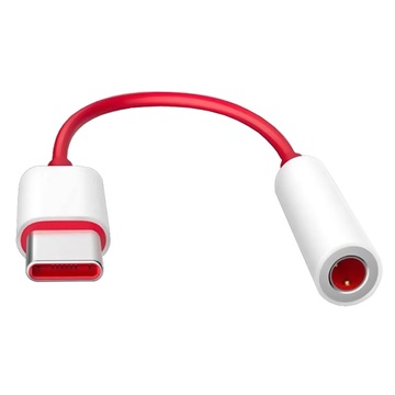 Câble Adaptateur USB-C / 3.5mm OnePlus - Rouge / Blanc