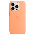 Coque iPhone 15 Pro en Silicone avec MagSafe Apple MT1H3ZM/A - Sorbet à l'orange