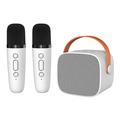Enceinte Bluetooth karaoké pour enfants P2 avec 2 microphones - Blanc