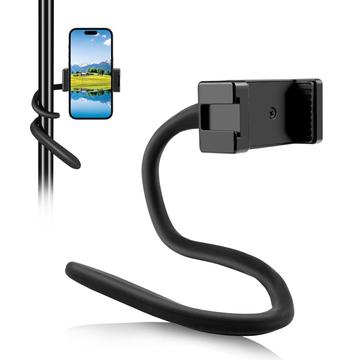 PULUZ PU882B Support de téléphone flexible en silicone - 5.5cm-8.5cm - Noir