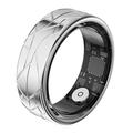 PX02 Crack Design Smart Ring multifonction avec contrôle photo - Taille : 21.5mm - Argent