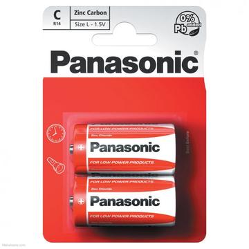 Panasonic R14/C Batterie Zinc-Carbone - 2 pièces - 1.5V