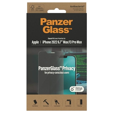 Protecteur d\'Écran iPhone 13 Pro Max/14 Plus PanzerGlass Classic Fit Privacy