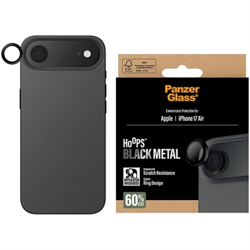Protection de l\'objectif de l\'appareil photo iPhone Air PanzerGlass Hoops - Noir