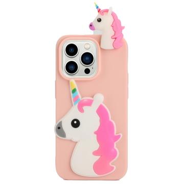 Coque iPhone 14 Pro Max en TPU 3D Cartoon - Licorne