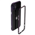 Polar Lights Style Bumper en Métal pour iPhone 12 Mini (Emballage ouvert - Excellent) - Noir / Violet