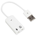 Carte Son USB Externe Portable - Blanc