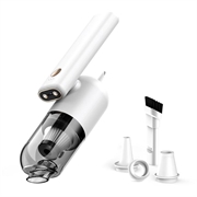 Aspirateur portable rotatif avec double éclairage LED - Blanc