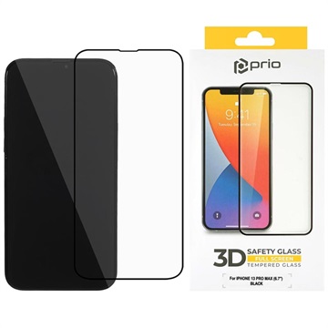 Protecteur d\'Écran iPhone 13 Pro Max en Verre Trempé Prio 3D - Noir