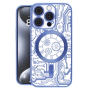 Coque iPhone 16 Prio Elegant Mag avec protection de l'objectif de l'appareil photo - Bleue