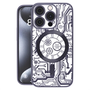 Coque iPhone 16 Pro Max Prio Elegant Mag avec protection de l'objectif de l'appareil photo - Noire