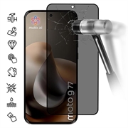 Protecteur d'Écran Motorola Moto G77 en Verre Trempé Privacy Full Cover - Bord Noir
