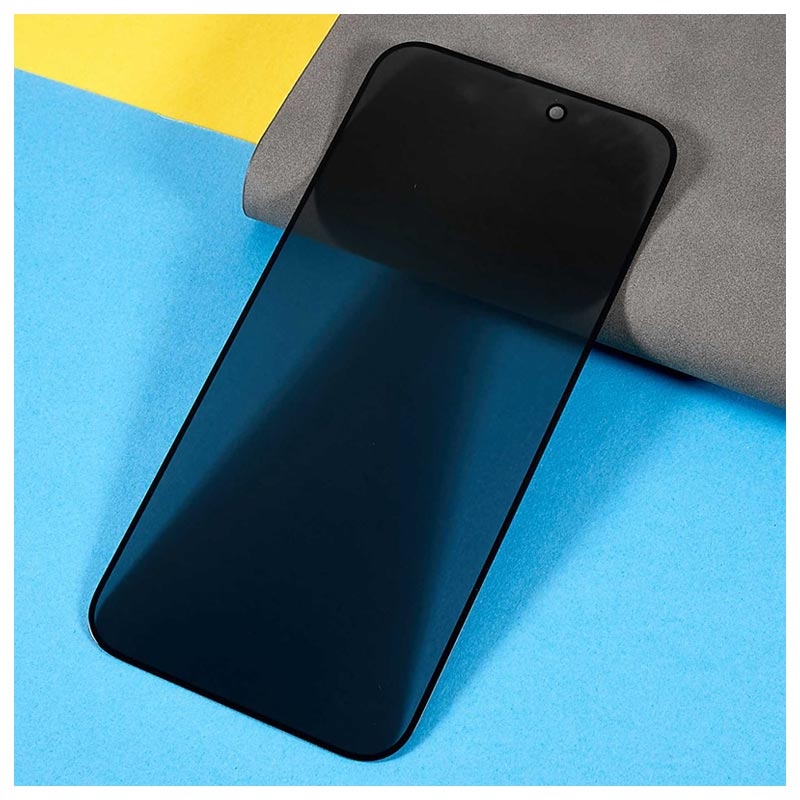 Protecteur d'Écran iPhone 15 Pro en Verre Trempé Full Cover - Bord Noir