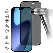 Protecteur d'Écran iPhone Air en Verre Trempé Privacy Full Cover - Bord Noir