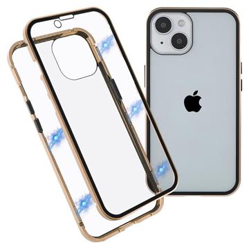 Coque Magnétique iPhone 14 Plus avec Verre Trempé - Doré