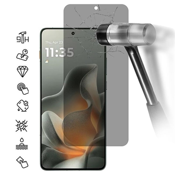 Protection d\'écran Motorola Edge 70 en verre trempé Confidentialité - 9H