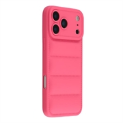 Coque iPhone 17 Pro Max en TPU Antichoc Puffer Jacket - Rose vif