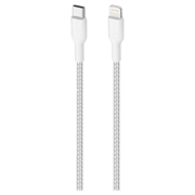 Câble USB-C / Lightning ultra-résistant en tissu Puro - 2m, 20W