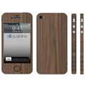 Skin Q-Skins Bois de Noyer pour iPhone 4, iPhone 4S