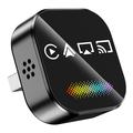 Adaptateur sans fil 4-en-1 Q1A pour CarPlay/Android Auto avec AirPlay/MirrorLink - Noir