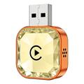 Adaptateur sans fil 4-en-1 Q1AS Diamond Cut pour Android Auto et CarPlay - Or / Orange
