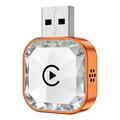 Adaptateur sans fil 4-en-1 Q1AS Diamond Cut pour Android Auto et CarPlay - Argent / Orange