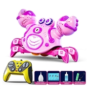 Q227 RC Crabe mécanique : robot pour enfants avec lance-bulles et musique - Rose