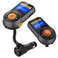 QC3.0 Car Charger and Bluetooth FM Transmitter BT76 - Black