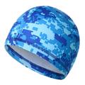 Casquette de course à pied / Casquette de casque pour le vélo, le ski, la course à pied - Bleu camouflage