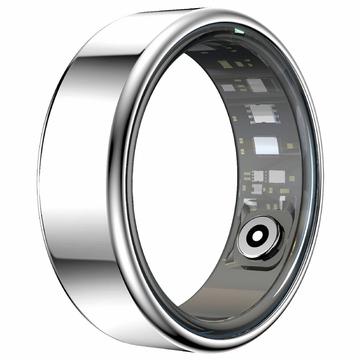 R99 Bague intelligente Fitness & Wellness avec boîtier de recharge - Taille : 12/21.5mm - Argent